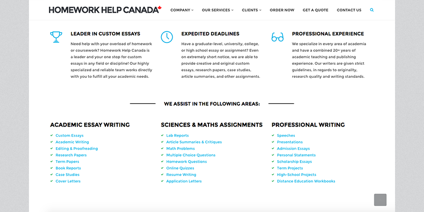 homework help online canada
