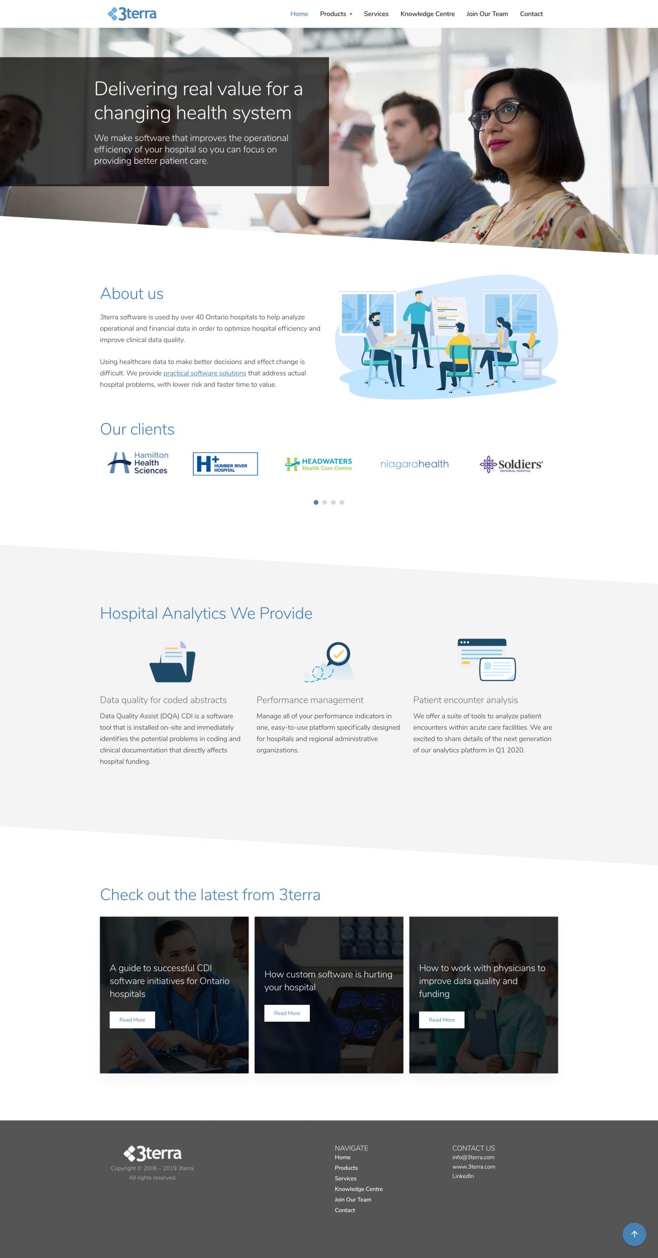 Hospital software web design