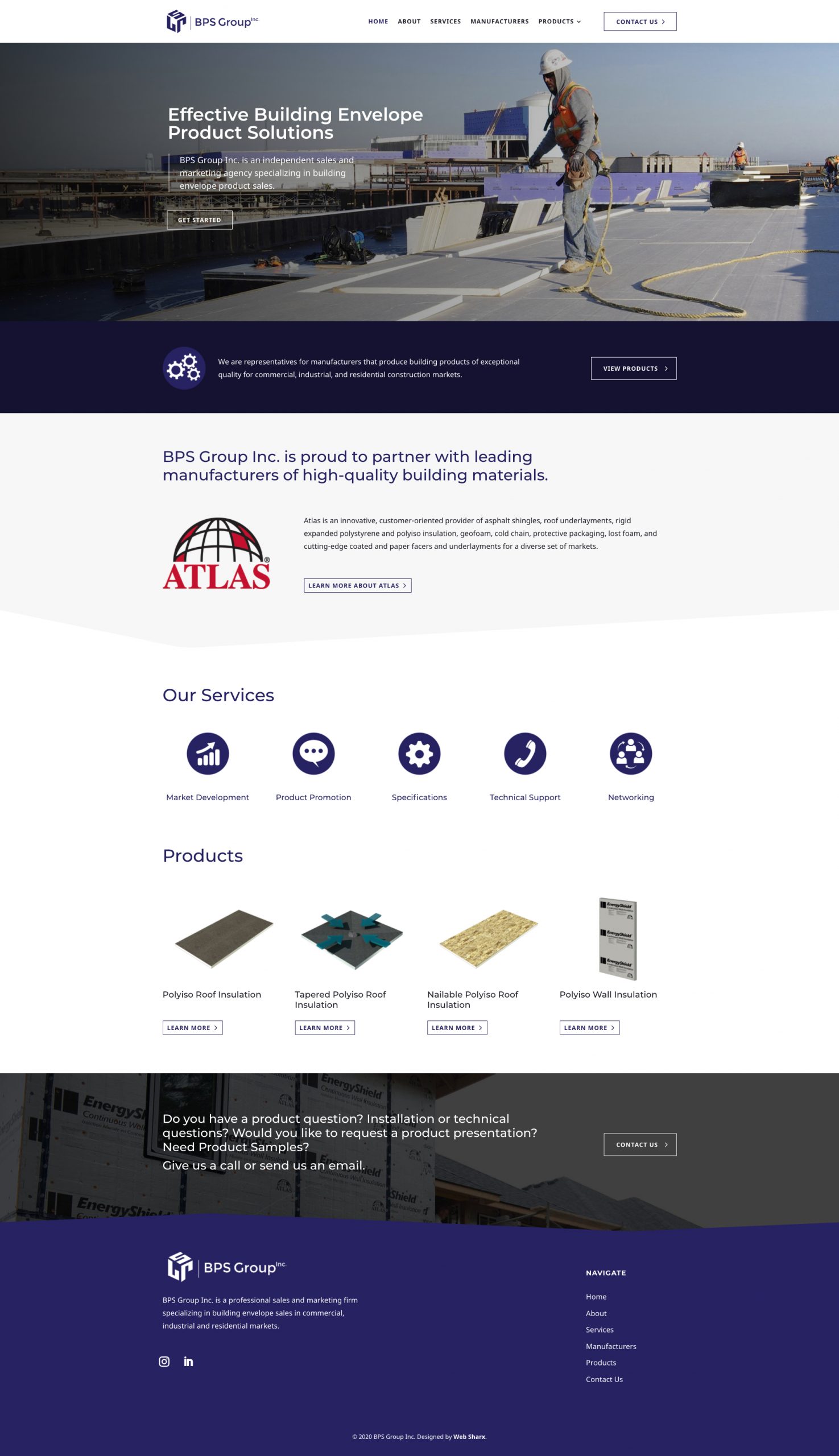 building products envelope solutions web design