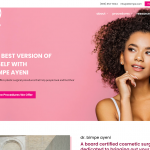 Dr. Bimpe Ayeni plastic surgery website design by Web Sharx in Toronto
