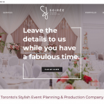 SJ Soirée website design by Web Sharx in Toronto