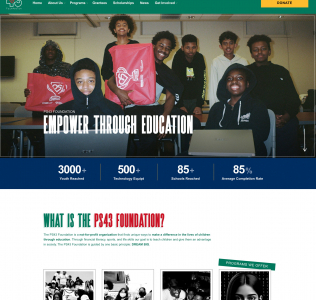 Web Sharx Revamps PS43 Foundation’s Website to Strengthen Youth Empowerment Initiatives
